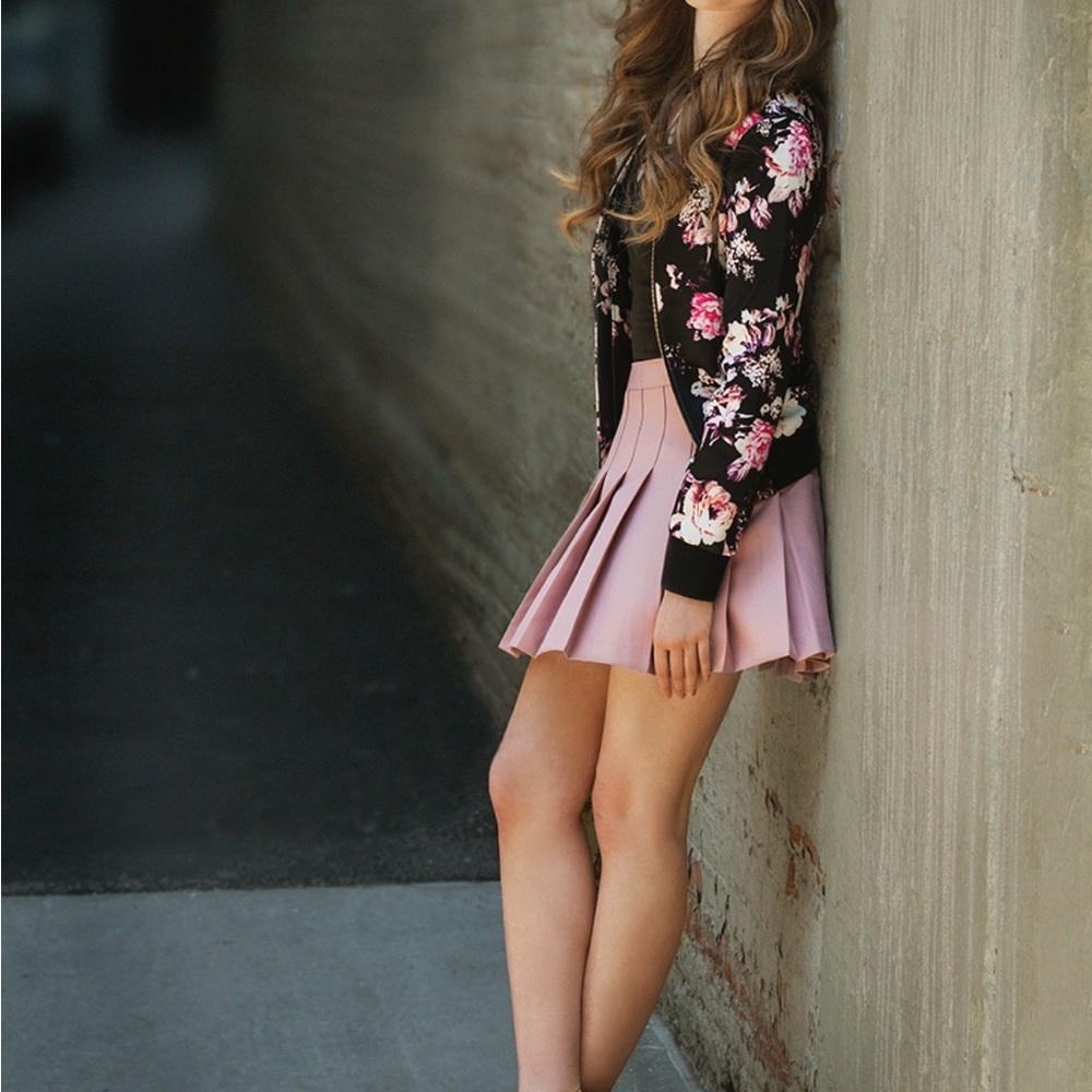 Floral bomber jacket